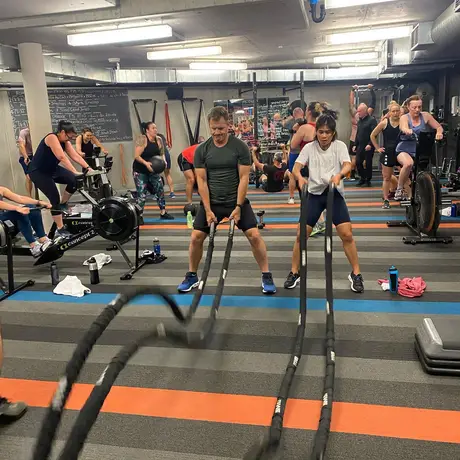 Training at The Den: ropes