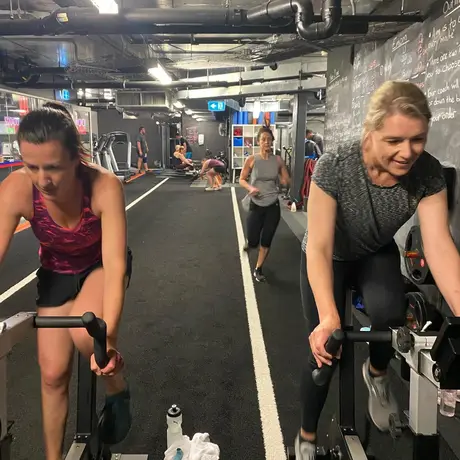 Training at The Den: side by side